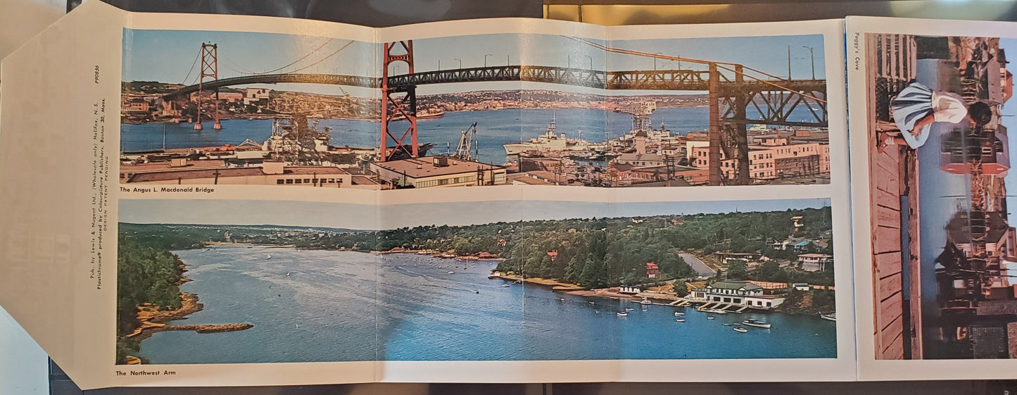 A Group of 2 Souvenir Postcard Folders From Nova Scotia and Halifax, Showing Various Landmarks and Tourist Attractions, From The 1960's and 1970's, Overall VF, Net Est. $10