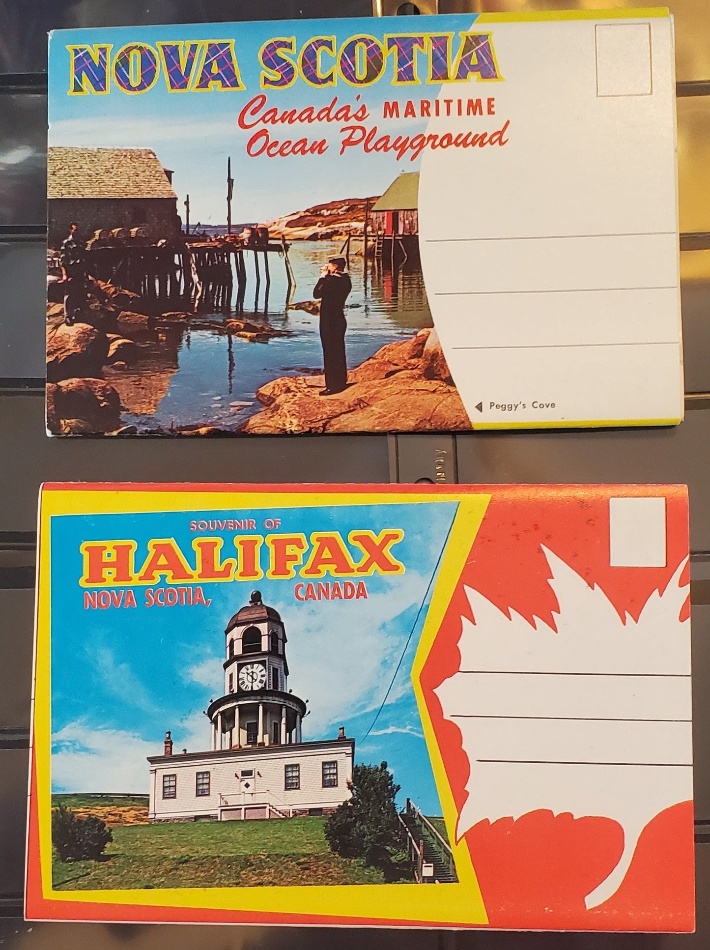 A Group of 2 Souvenir Postcard Folders From Nova Scotia and Halifax, Showing Various Landmarks and Tourist Attractions, From The 1960's and 1970's, Overall VF, Net Est. $10