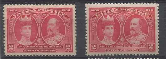 Shade Varieties on the 1908 Quebec Tercentenary Issue