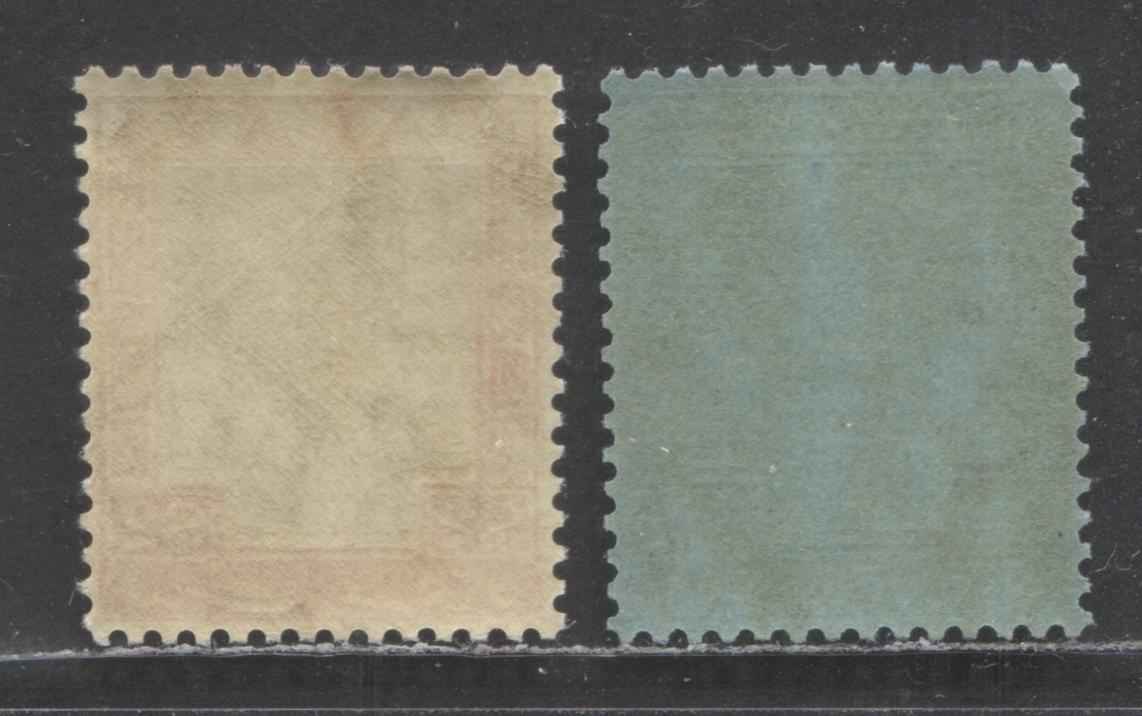 Malaya Selangor SC#57/58 1934-1941 Sultan Sulaiman Issue, $1-$2 Red and Black On Blue & Rose Red and Green, 2 VFNH Singles, Click on Listing to See ALL Pictures, Estimated Value $40 USD