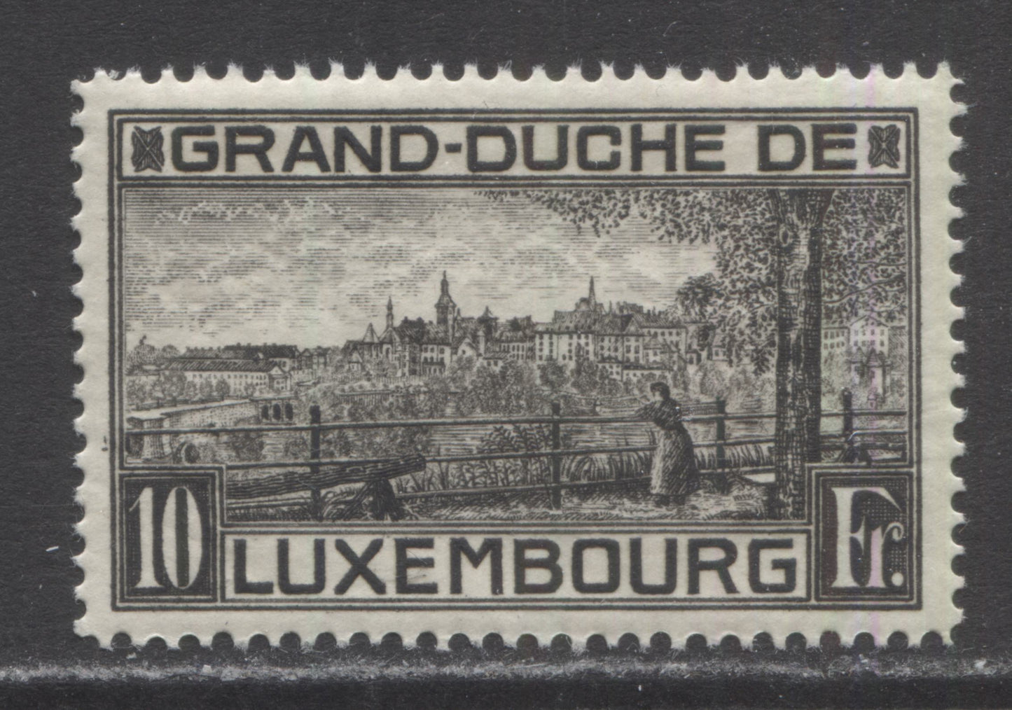 Luxembourg SC#194 2Fr Black 1928-1934 View Of Clervaux Definitives, Perf 12.5, A VFNH Single, Click on Listing to See ALL Pictures, 2022 Scott Classic Cat. $4 USD