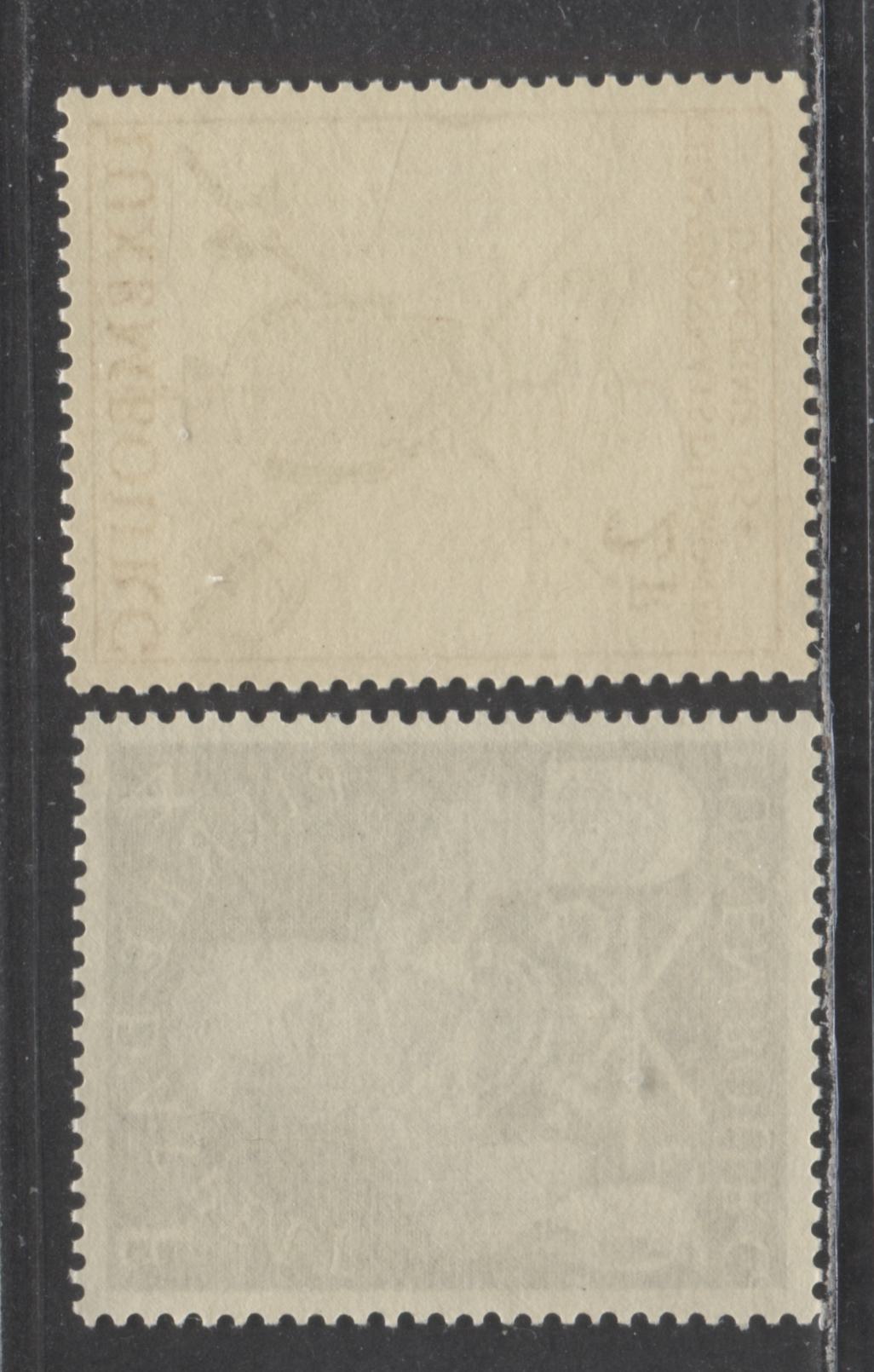 Luxembourg SC#297-298 1953 Pierre d'Aspelt & Fencing Issues, 4fr Black & 2fr Red Brown/Black Brown, 2 VFNH Singles, Click on Listing to See ALL Pictures, 2022 Scott Classic Cat. $13.5 USD