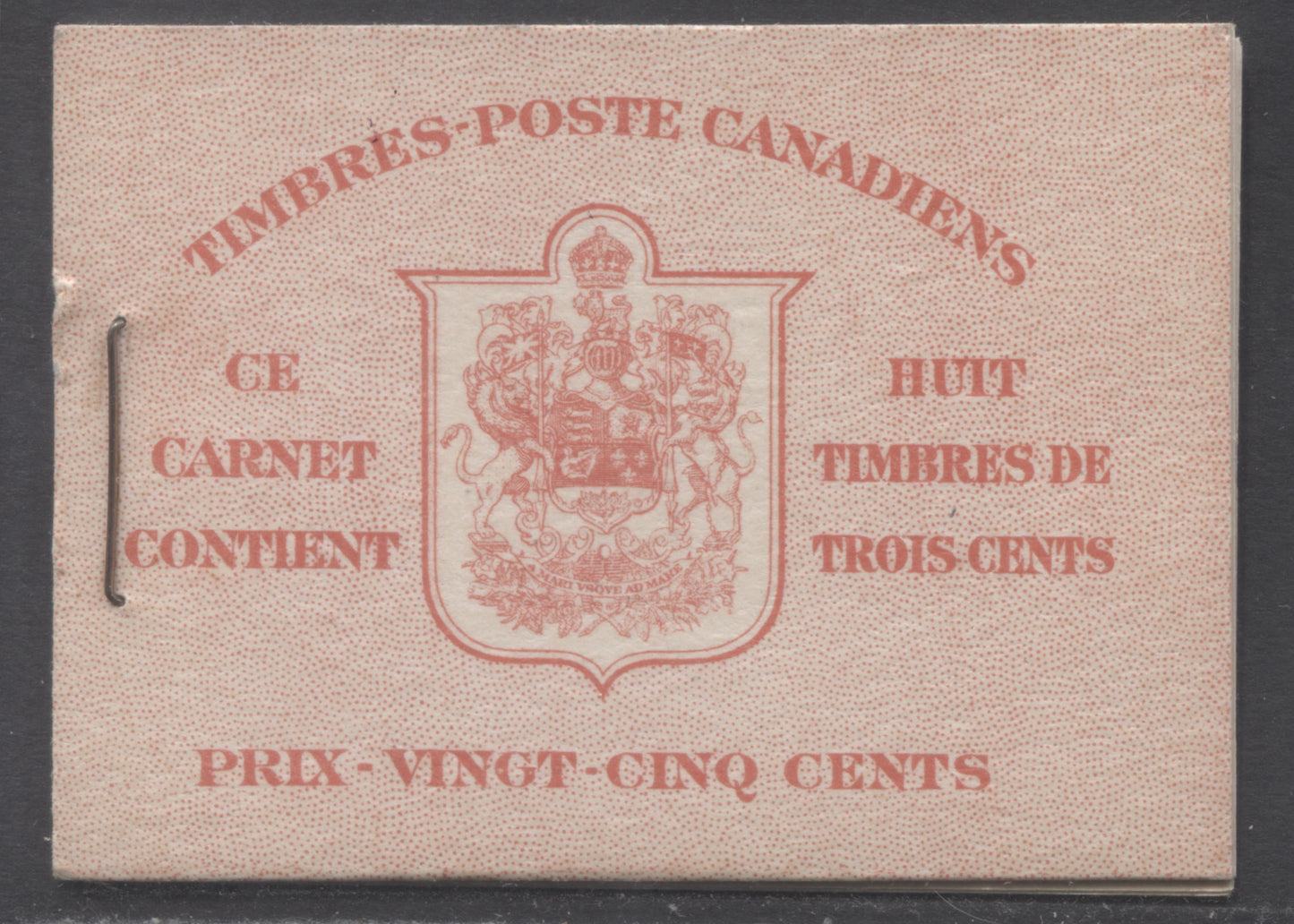 Lot 277 As Lot 276, But Normal Light Red Cover, 17 mm Staple And Panes Printed On CBN-LLL Paper/Gum