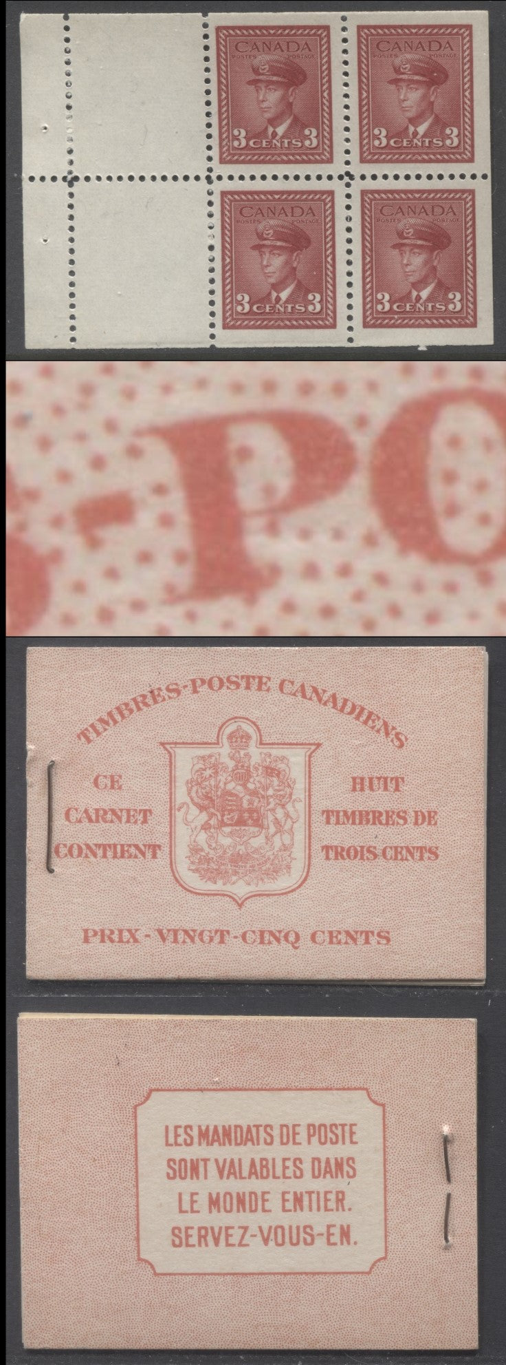 Lot 277 As Lot 276, But Normal Light Red Cover, 17 mm Staple And Panes Printed On CBN-LLL Paper/Gum