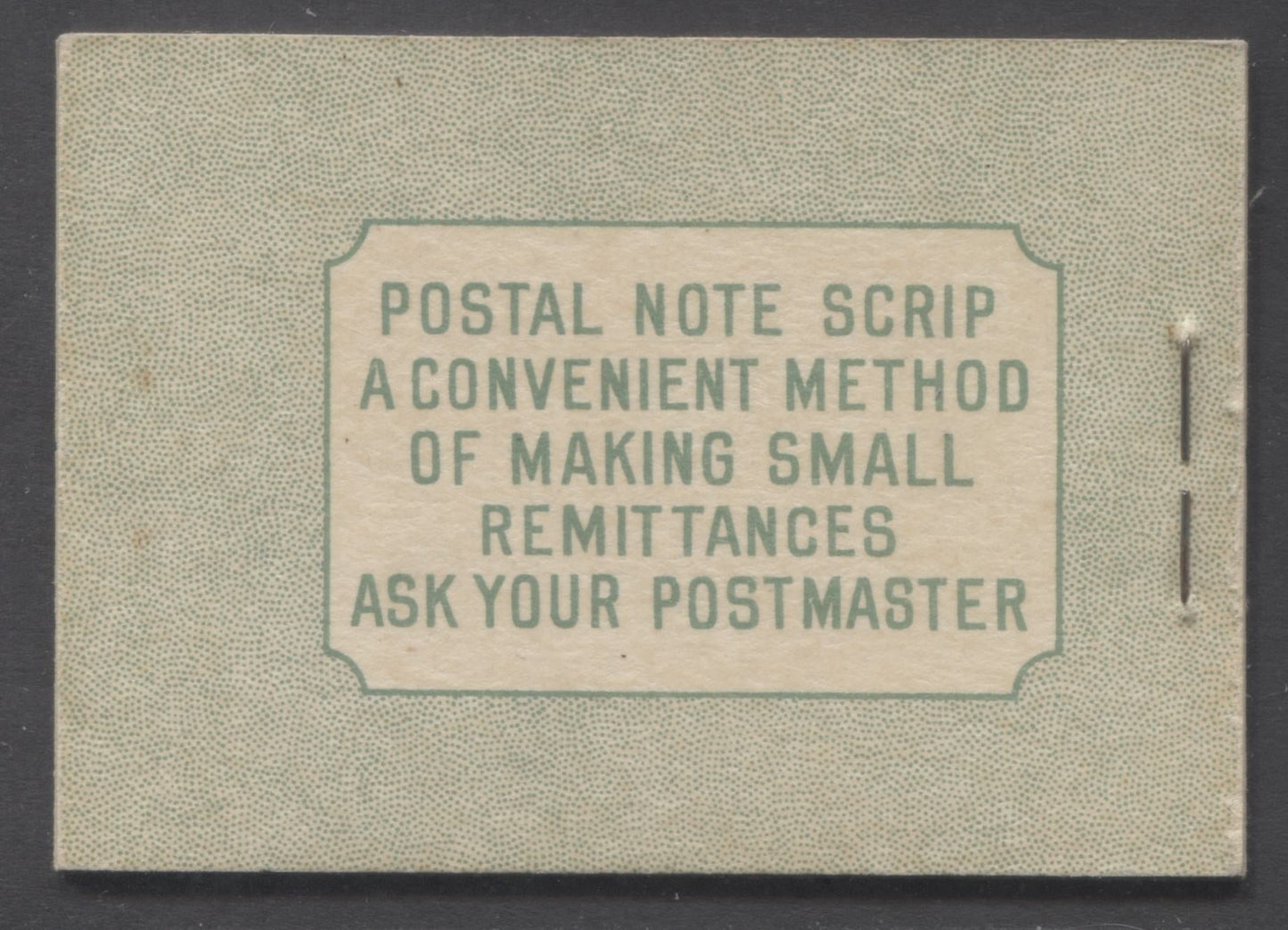 Lot 311 Canada #BK32dEIIaCaiv 1942-1947 War Issue, A Complete 25c English Booklet, 4 Panes Of 6 1c Green, Front Cover IIa, Back Cover Caiv, Cover Type II, 7c & 6c Rate Page, Postmaster 1 Word, CBN-NNNN