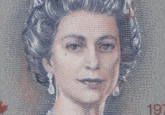 Canada #620iivar 8c Multicolored Queen Elizabeth II, 1973 Royal Visit Issue, A VFNH Single On DF/DF Paper With Dark Complexion & Red Near Hair