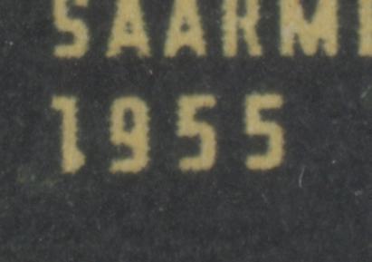 Saar MI#359I (SC# 255var) 15f Multicolored 1955 International Fair Issue, A VFNH Single, Click on Listing to See ALL Pictures, Estimated Value $10