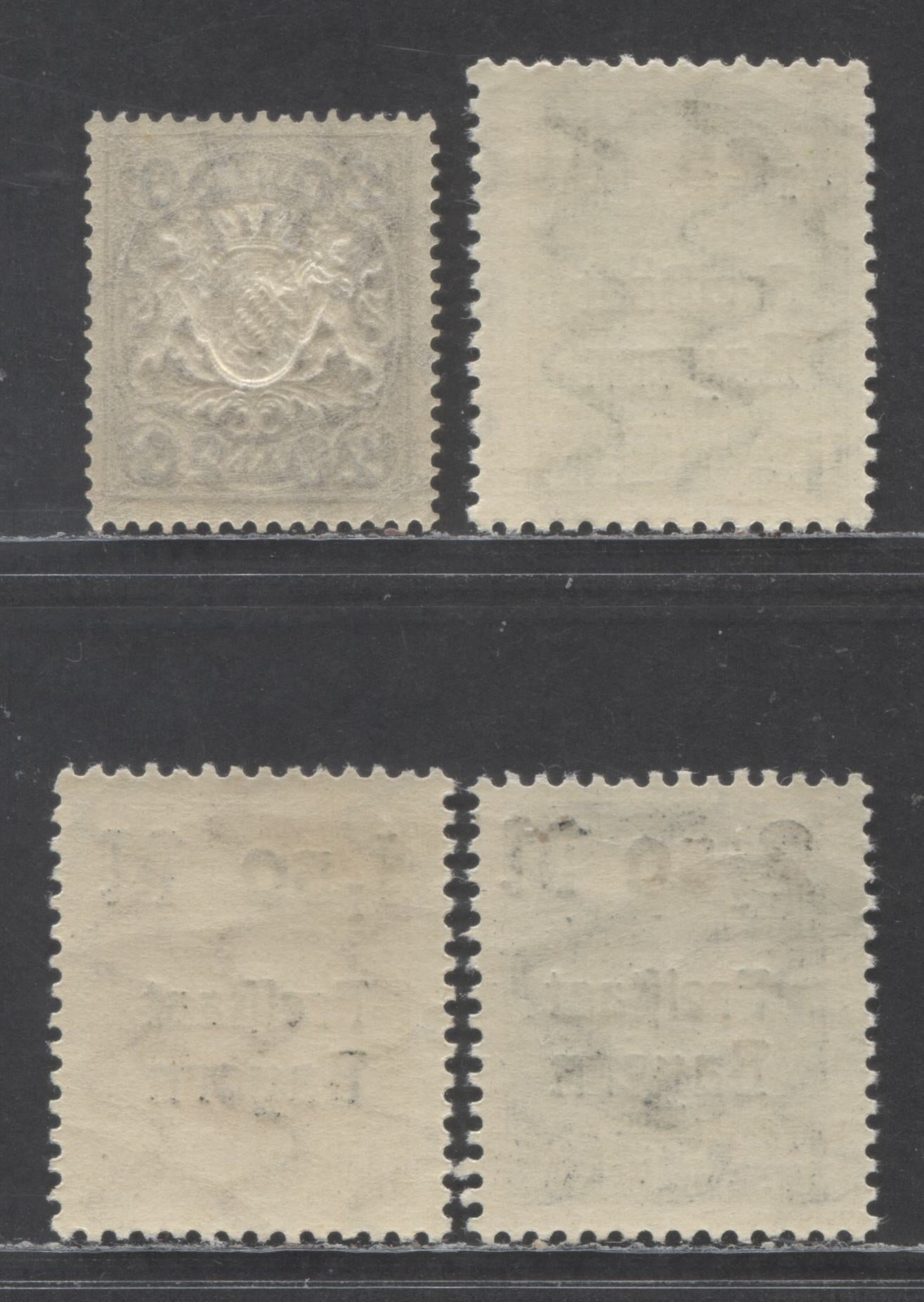 Germany - Bavaria Mi#174A (231)-177y (237) 1919-1920 Surcharge Issue, 4 VFNH Singles, Click on Listing to See ALL Pictures, Estimated Value $3