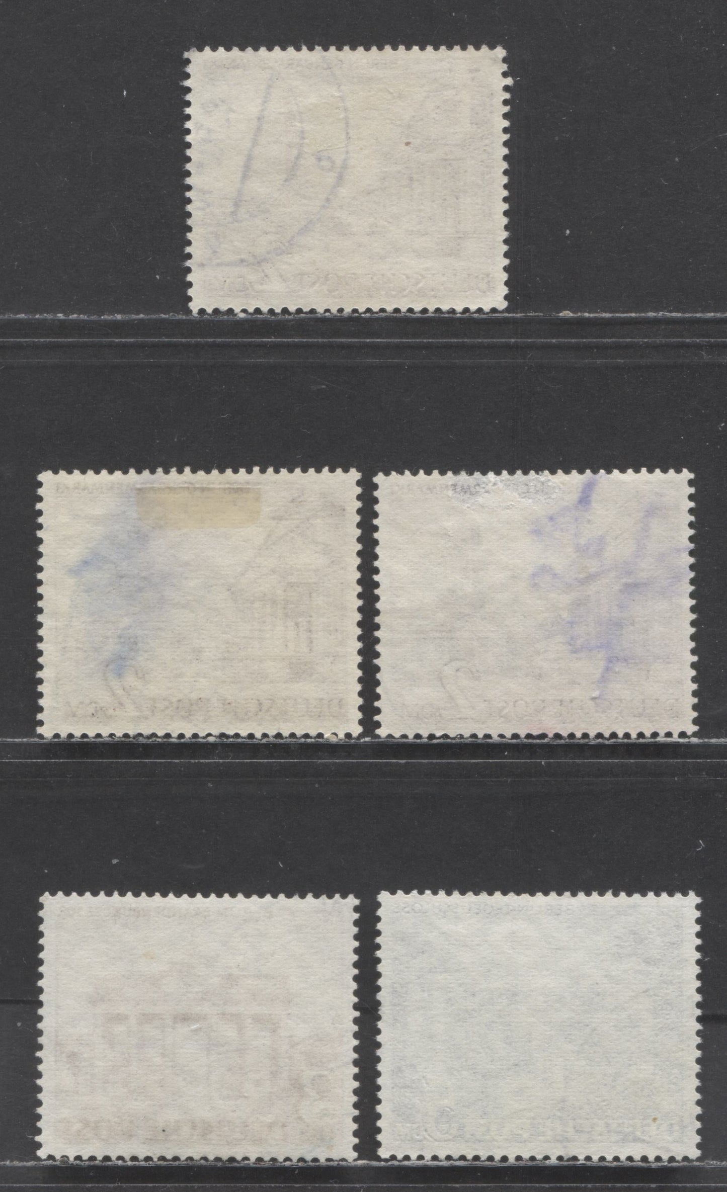 Germany-Berlin SC#9N58-60 (Mi#58-60) 2m-5m 1949 Definitives Issue, Includes 3 Shades Of Brown Violet 2m, 5 Very Fine Used Singles, Click on Listing to See ALL Pictures, Estimated Value $35 USD