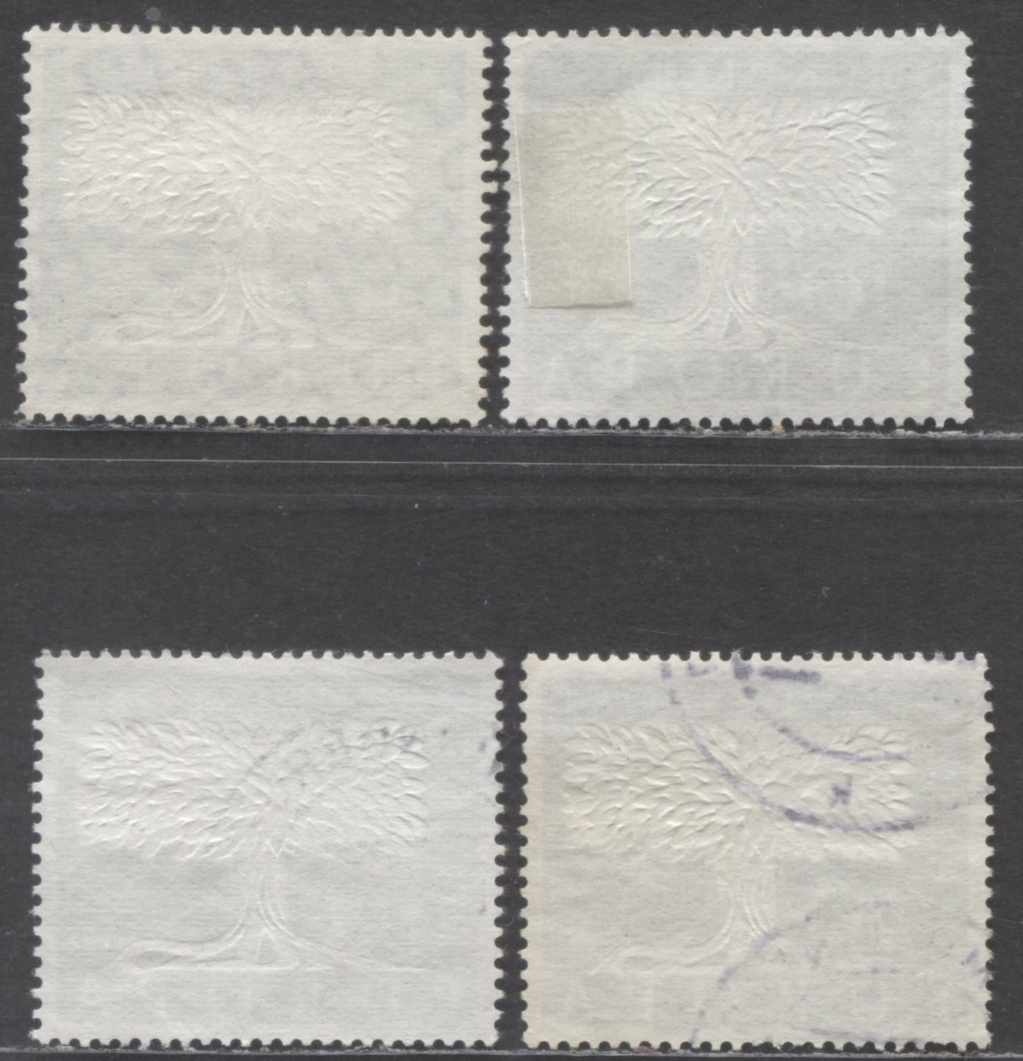 Germany Mi#268 (SC#771)/269v (SC#772A) 1957-1958 Europa Issue, Watermarked & Unwatermarked 10pf & Smooth/Ribbed Papers, 4 Very Fine Used Singles, Click on Listing to See ALL Pictures, Estimated Value $12