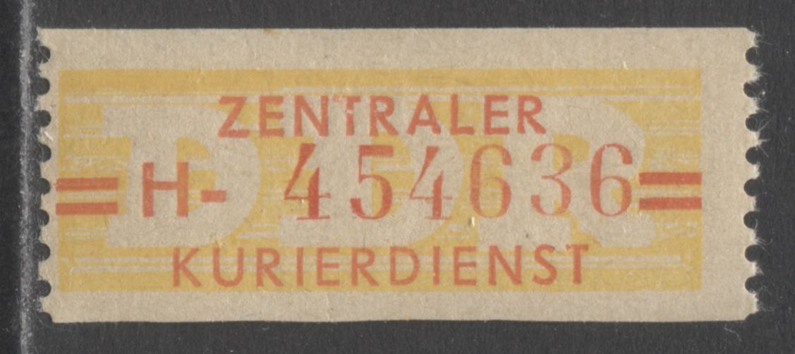 German Democratic Republic Mi#19IA 20pf Yellow & Red 1958 Official Coils Issue, Original Printing For Magdeburg, A FNH Single, Click on Listing to See ALL Pictures, Estimated Value $425 USD