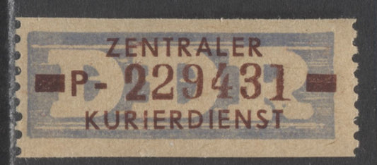 German Democratic Republic Mi#20P 10pf Dull Violet Ultramarine & Brown Red 1958 Official Coils Issue, For Gera, A F/VF NH Single, Click on Listing to See ALL Pictures, Estimated Value $100 USD