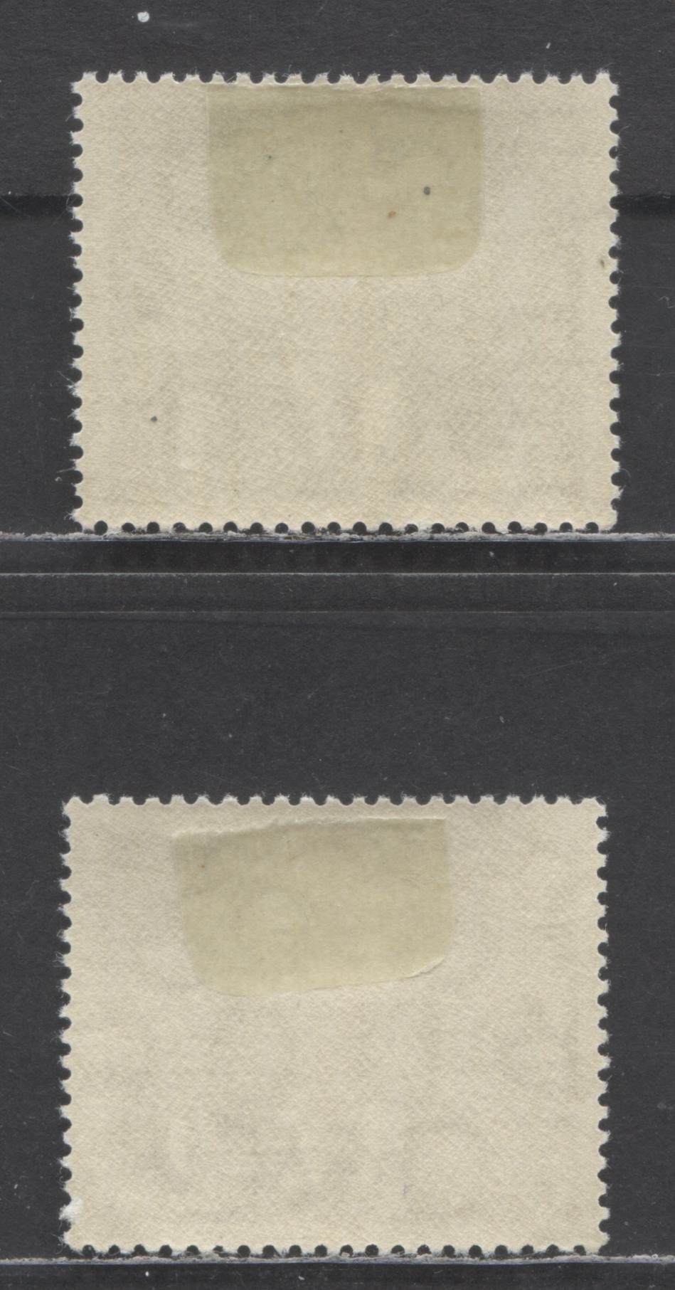 German Democratic Republic Mi#343aIXI (120)-343IXI (SC# 121) 1952-1953 Pieck Definitives, 2m On Chalk Surfaced Paper & 1m With Design Size 28x23mm, Type I Wmks, 2 VFOG Singles, Estimated Value $8