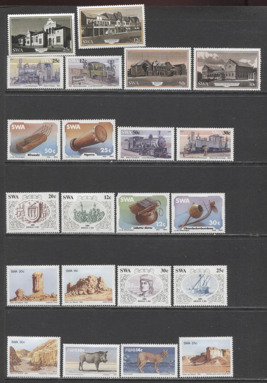 South West Africa SC#540-569 1985-1986 Historic Buildings - Rock Formations, 30 VFOG Singles, Click on Listing to See ALL Pictures, Estimated Value $9