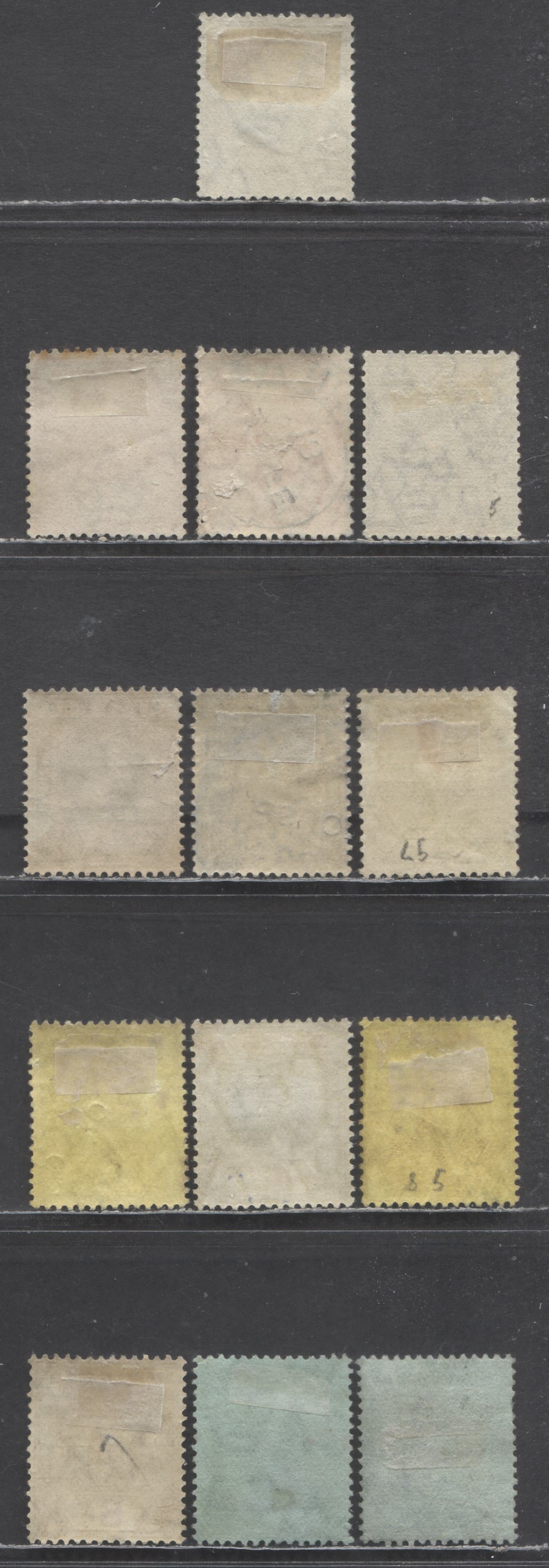 Nigeria SC#1/14 1914-1927 King George V Imperium Keyplates, Wmk Multiple Crown CA, 13 Fine/Very Fine Used Singles, Click on Listing to See ALL Pictures, Estimated Value $55