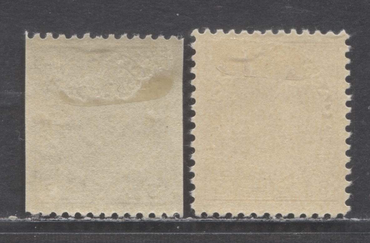 Canada #109, 134 3c Carmine Red & Brown King George V, 1911-1924 Admiral & Coil Issues, 2 VFOG Singles Die 1, And Perf 12 Horizontal