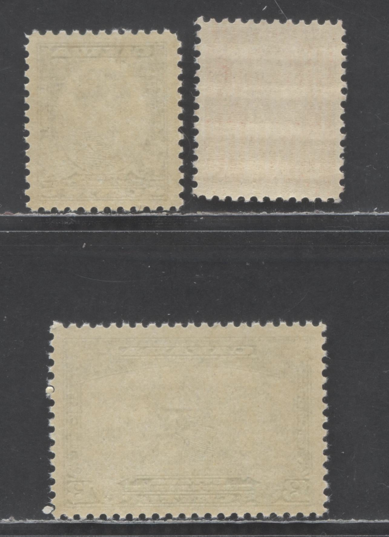 Lot 142 Canada #192-194 3c-13c Deep Red - Deep Green King George V - Britannia, 1932 Imperial Economic Conference Issue, 3 VFNH Singles