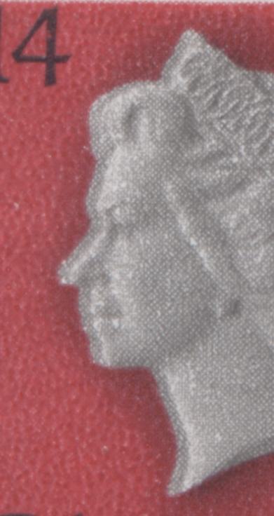 Canada #716iivar 14c Red Queen Elizabeth II, 1977-1982 First Class Definitives, 2 VFNH Singles On DF/LF Paper With Double Cameo With Normal To Compare