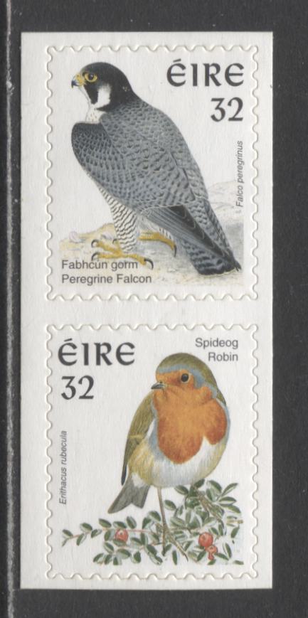 Ireland SC#1054a  1997 Peregrine Falcon & Spideon Robin Issue, Die Cut On NF Paper, A VFNH Self-Adhesive Pair, Click on Listing to See ALL Pictures, 2017 Scott Cat. $17.5