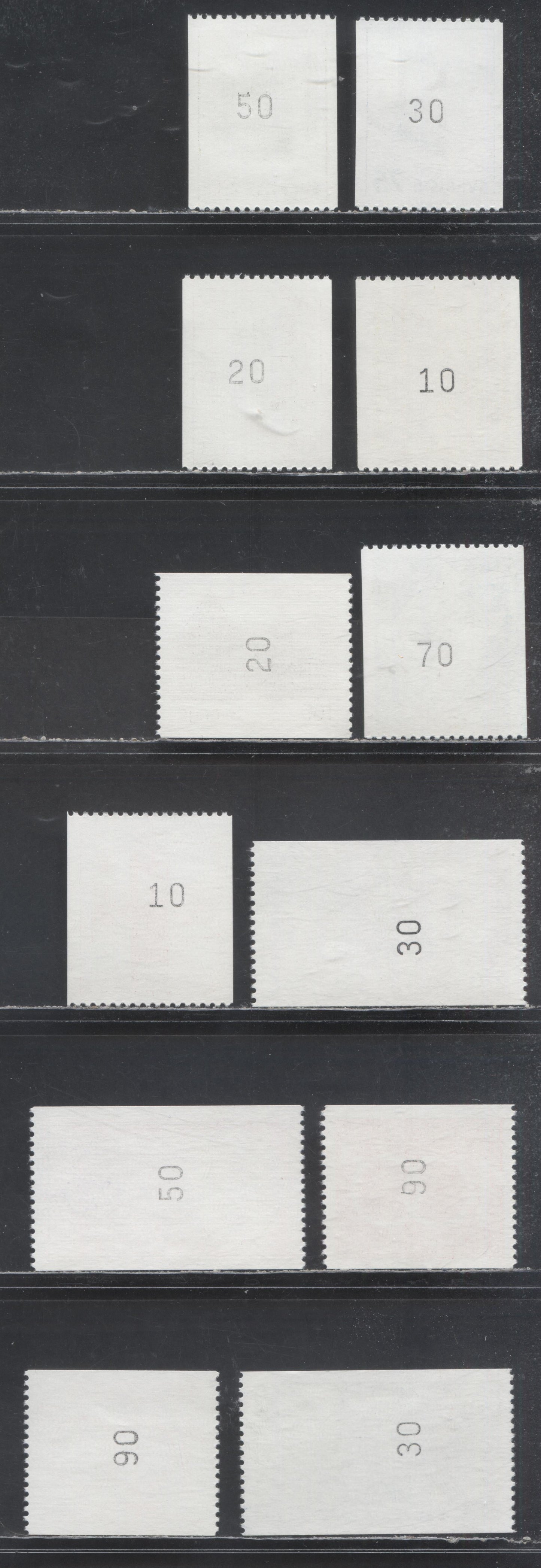 Sweden SC#1396/1515 1982 Geometric Figures -1984 Viking Satellite Issue, With Control Numbers On Back, 12 VFNH Singles, Click on Listing to See ALL Pictures, Estimated Value $18