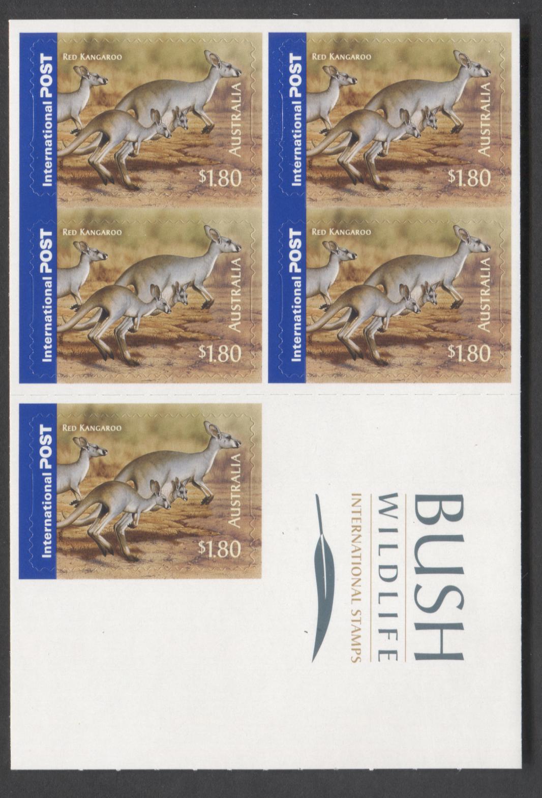 Australia SC#2392a $1.80 Multicolored 2005 Bush Animals Issue, A VFNH Booklet Pane Of 5, Click on Listing to See ALL Pictures, 2017 Scott Cat. $19