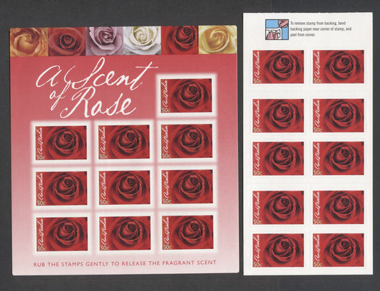 Australia SC#2487-2488 2006 Roses Issue, Scratch-n-Sniff & Regular Panes, 2 VFNH Booklet Panes Of 10, Click on Listing to See ALL Pictures, 2017 Scott Cat. $18.5