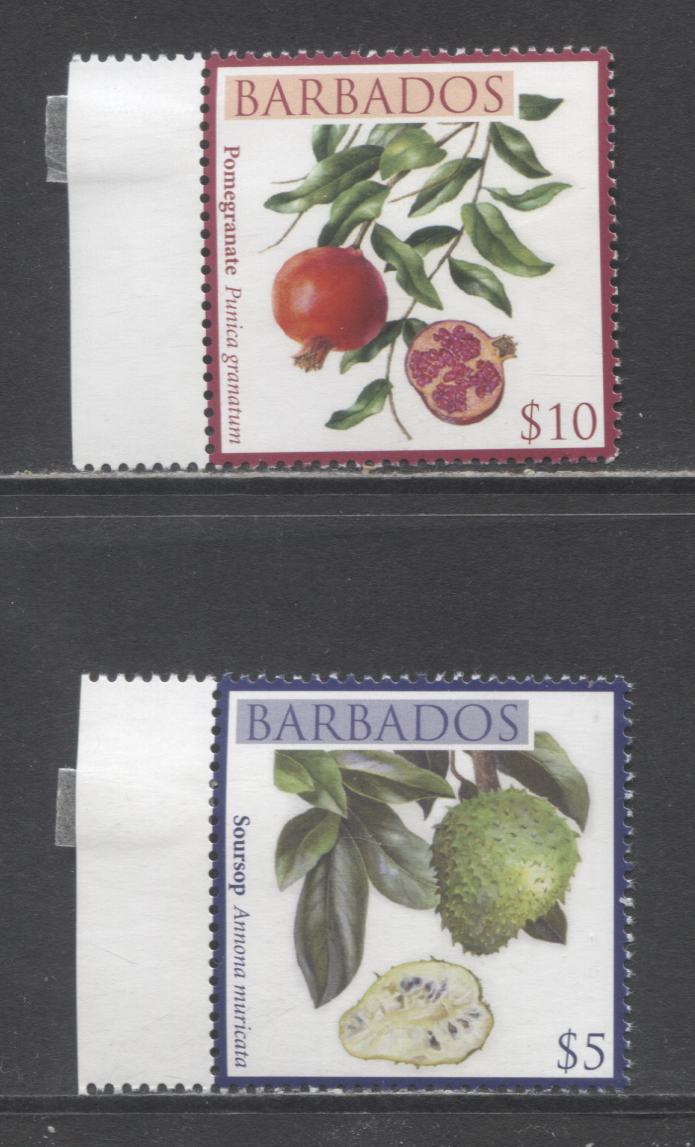 Barbados SC#1185-1186 2011 Fruits Issue, 2 VFNH Singles, Click on Listing to See ALL Pictures, 2017 Scott Cat. $15