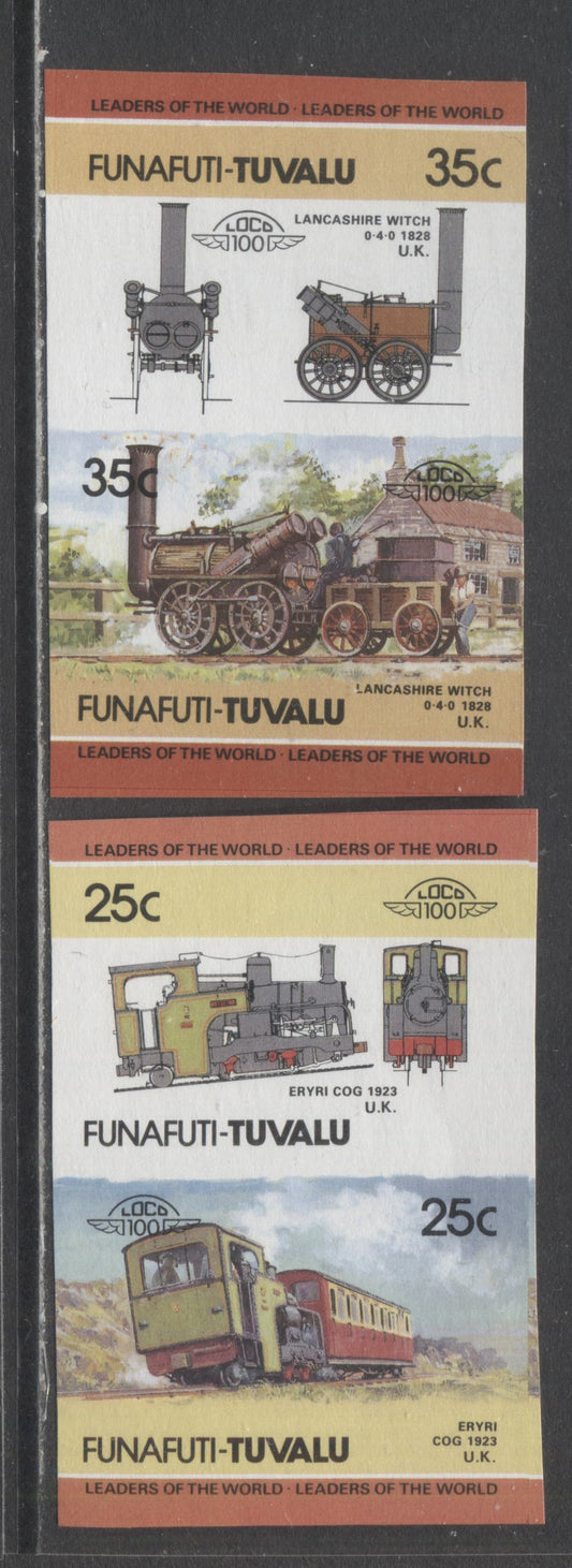 Tuvalu SC#8/10 1984-1986 Leaders Of The World, 2 VFNH Imperf Pairs, Click on Listing to See ALL Pictures, Estimated Value $30