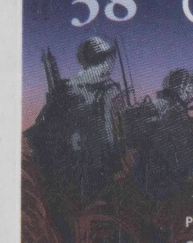 Canada #1250avar 38c Multicoloured Princess Patricia's Infantry & Royal 22 Regiment, 1989 Regiments Issue, 2 VFNH Vertical Pairs DF/DF Peterborough Paper, Alternate Stamps Showing Doubling Due To Leftward and Rightward Shift of Black