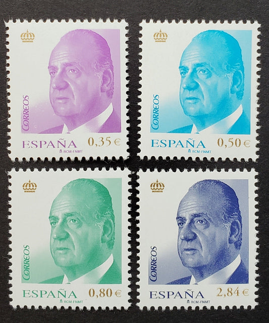 Lot 15 Spain SC#3774/3777 2011 King Juan Carlos Issue, 4 VFNH Singles, Click on Listing to See ALL Pictures, 2017 Scott Cat. $12.35