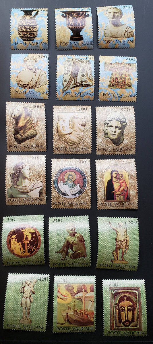 Lot 183 Vatican City SC#718a/720f 1983 Vatican Collection: The Papacy And Art US Exhibition Issue, 18 VFNH Singles, Click on Listing to See ALL Pictures, 2017 Scott Cat. $8.3