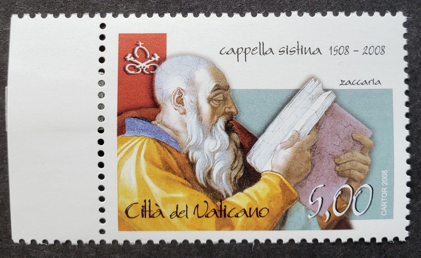 Lot 244 Vatican City SC#1383 2008 Sistine Chapel Paintings By Michelangelo Issue, A VFNH Single, Click on Listing to See ALL Pictures, 2017 Scott Cat. $14