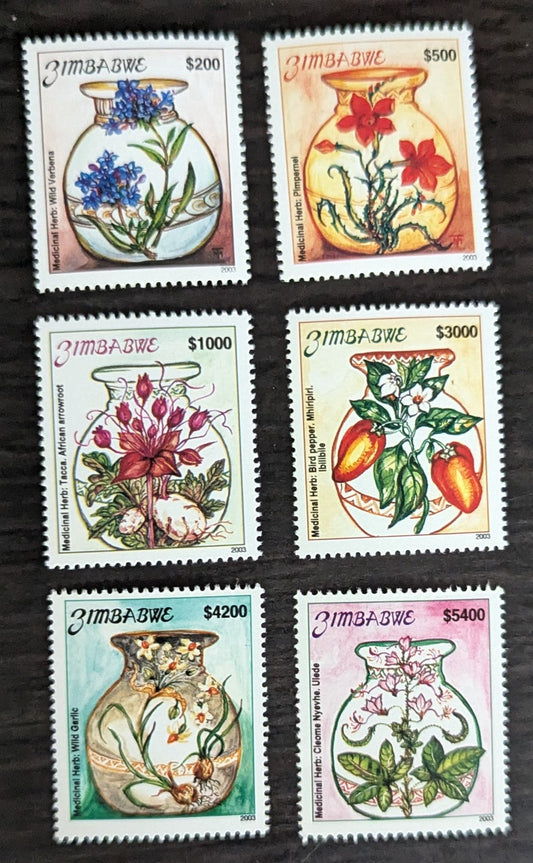 Lot 212 Zimbabwe SC#941/974 2003-2004 Spiders - Conservation Issues, 7 VFNH Singles, Click on Listing to See ALL Pictures, 2017 Scott Cat. $14