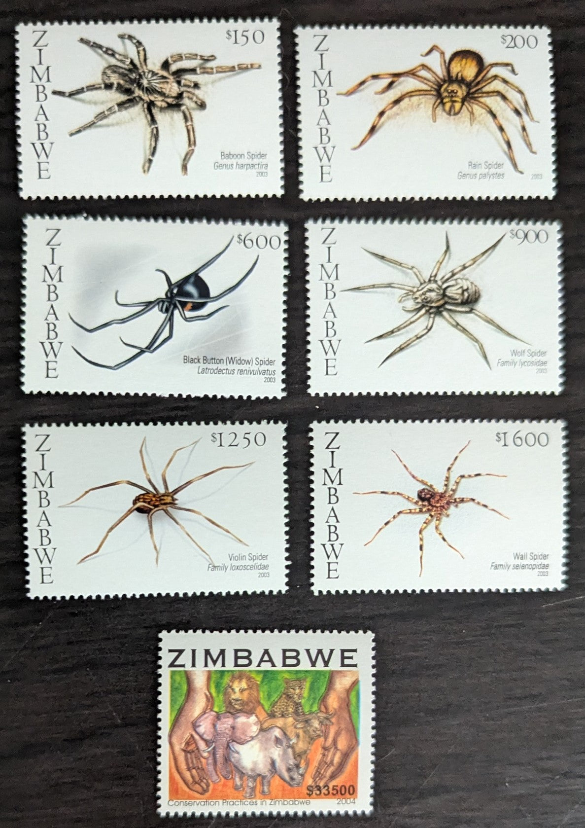 Lot 214 Zimbabwe SC#955-958 2004 Environmental Awareness Issue, 4 VFNH Singles, Click on Listing to See ALL Pictures, 2017 Scott Cat. $22.5