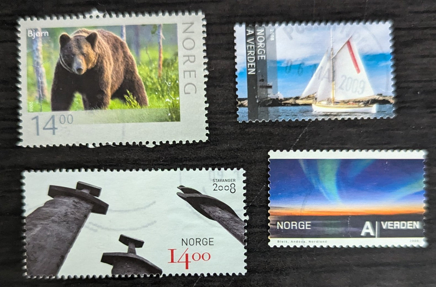 Norway SC#1532/1578 2008-2009 Wildlife - Pot Rock, Vagsoy Issues, 4 Very Fine Used Singles, Click on Listing to See ALL Pictures, 2017 Scott Cat. $12.25