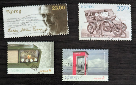 Norway SC#1523/1583 2007-2009 Haldis Moren Vasaas - Norwegian Year of Cultural Heritage Issues, 4 Very Fine Used Singles, Click on Listing to See ALL Pictures, 2017 Scott Cat. $13