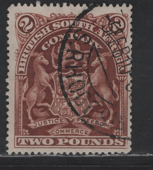 Rhodesia SG#91/91 1898-1908 Arms Issue, Perf 15 On Vertical Wove Paper, A Fine Used Single, Click on Listing to See ALL Pictures, Estimated Value $5