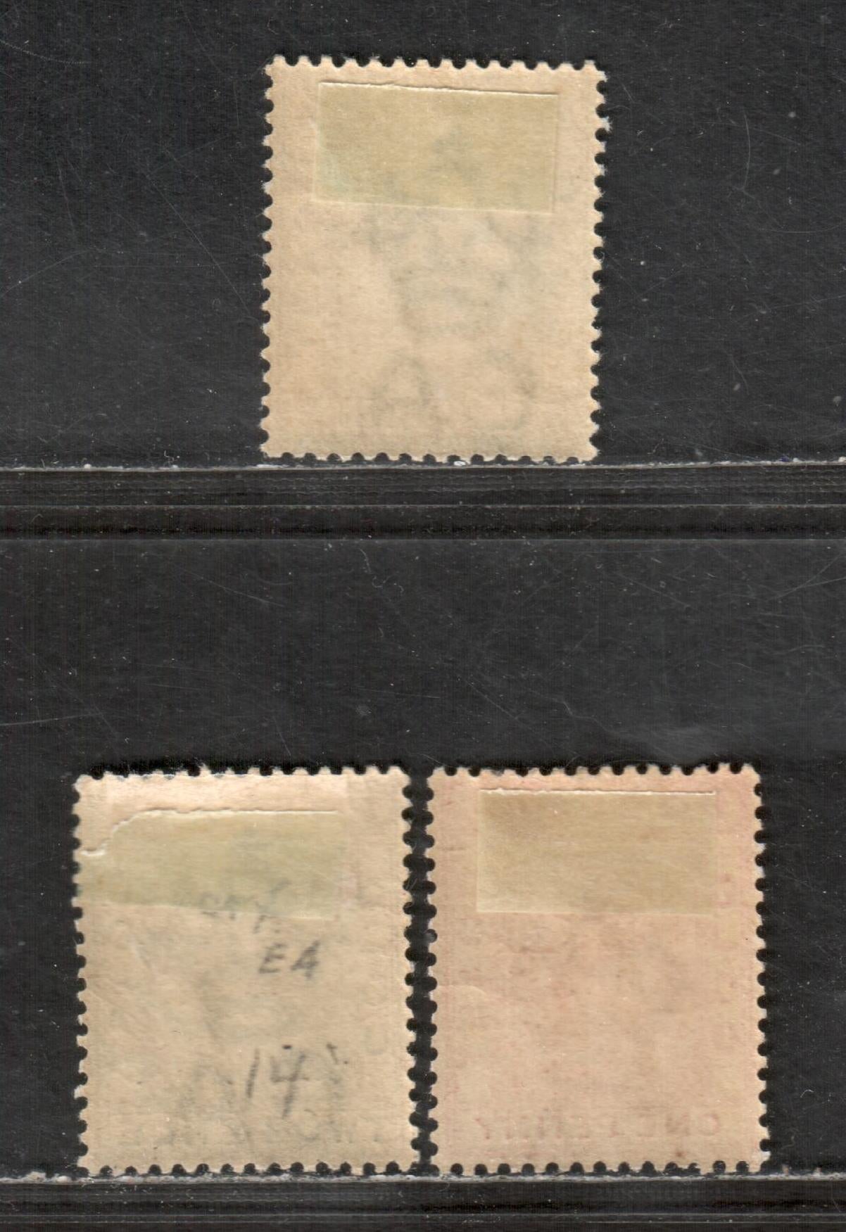 Lot 23 Gold Coast SG#11a/13 1884-1891 Queen Victoria Keyplate Issue, With crown CA Watermark, 3 VFOG Singles, Click on Listing to See ALL Pictures, Estimated Value $65