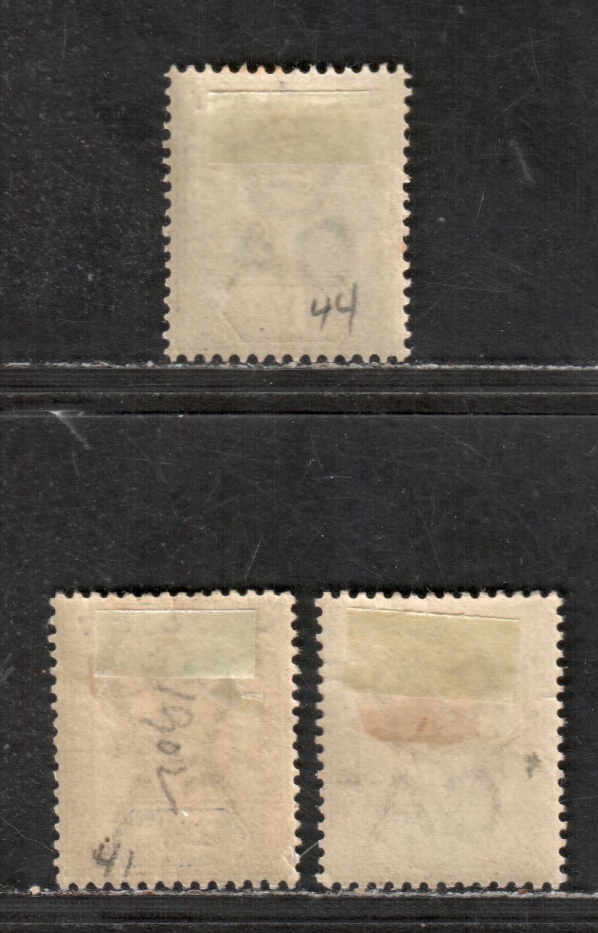 Lot 36 Gold Coast SG#38/44 1904-1906 King Edward VII Imperium Keyplates Issue, With crown CA Watermark, 3 VFOG Singles, Click on Listing to See ALL Pictures, Estimated Value $30