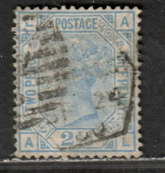Lot 154 Great Britain SG#142, SC#68 2 1/2d Blue 1876-1880 Queen Victoria Issue, Plate 19, Orb Wmk, A Fine Used Single, Click on Listing to See ALL Pictures, Estimated Value $27