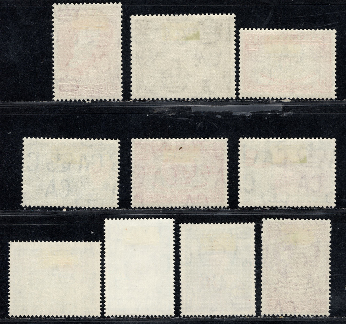 Malaya (Persekutuan, Tanah, Malayu) SG#1-9, 19 6c-30c Blue - Multicolored Tapping Rubber - Yang Pertama, 1957-1961 Pictorial Definitives - Yang di Pertuan Agon Issues, 10 F/VFOG Singles