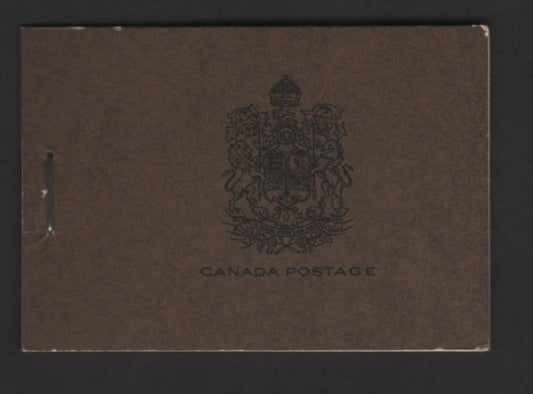 Canada #BK21b 2c Dark Brown King George V, 1932-1935 Medallion Issue, A Fine NH Complete Booklet, Containing 2 Panes Of 6 Satin Cream Gum On Panes, Type II  Inside Cover Slogan "Register", English Cover, Very Scarce