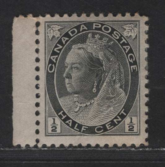 Canada #74i 1/2c Grey Black Queen Victoria, 1898-1902 Numeral Issue, A VFOG Single On Vertical Wove Paper