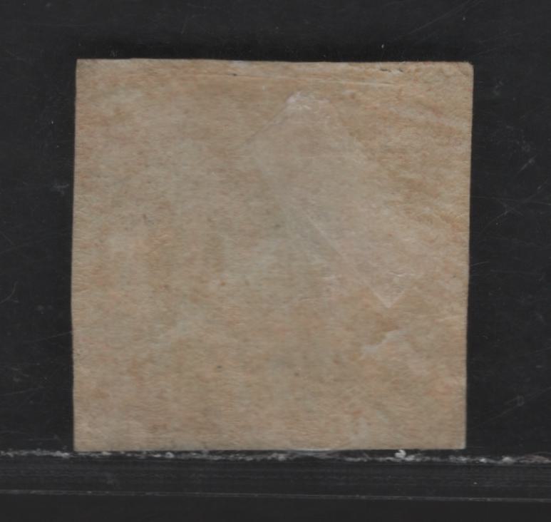 Lot 315 (C) New Brunswick #1 3d Red Crown & Heraldic Flowers, 1851-1860 Pence Issue, A VG Used Single Faint Red "Paid" Cancel, Was Lightned & Cleaned  & Regummed To Appear Mint, 4 Margins, But Skillfully Repaired At Lower Right