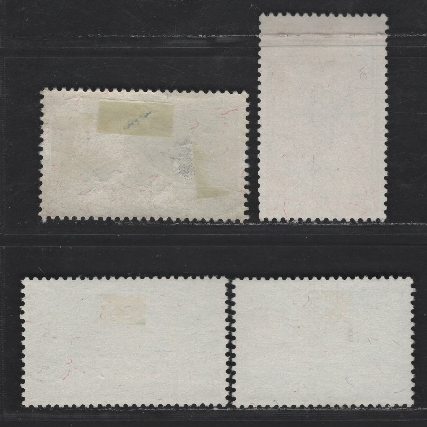 Switzerland SC#349-350, 354, 357 25c - 20c Red, Dark Olive Green & Gray - Multicolored Map & Nautical Emblems - Post Bus, 1954-1956 50 Years Of Navigating The Rhine - Post Bus Issues, 4 Very Fine Used Singles