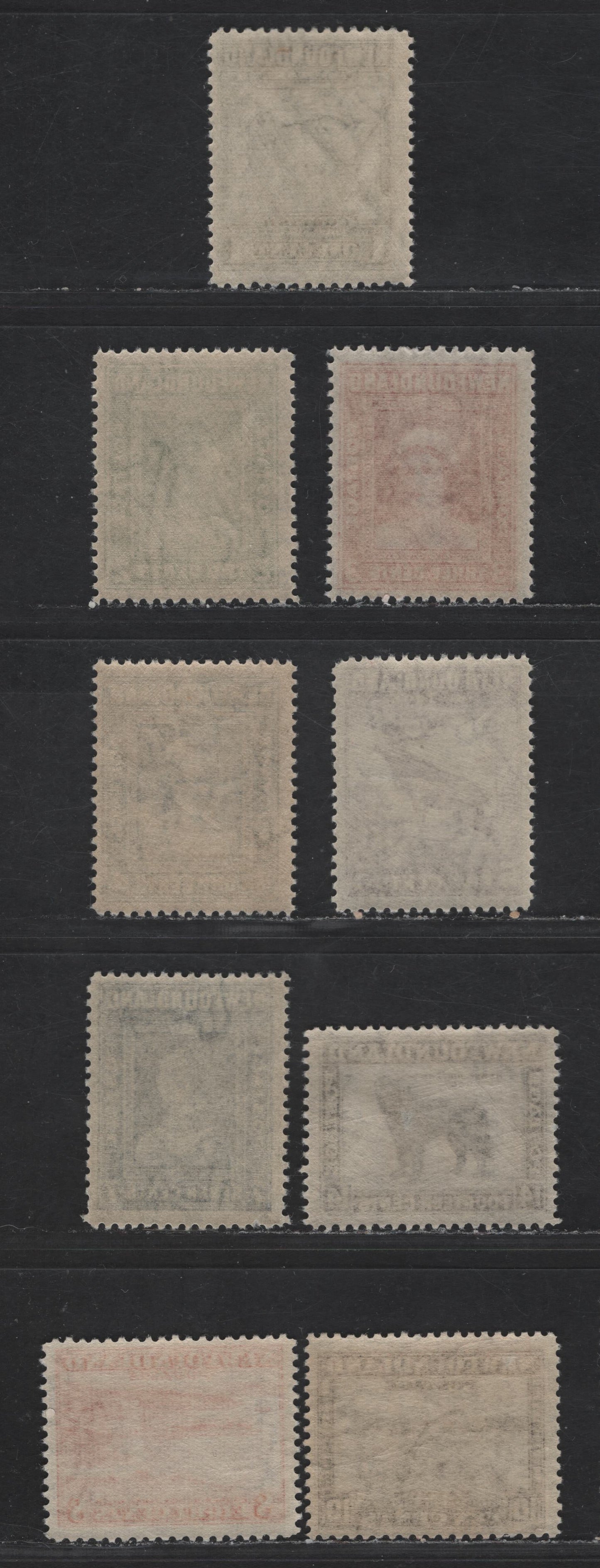Lot 182 Newfoundland #253-261 1c - 14c Deep Green - Black Codfish - Newfoundland Dog, 1941-1944 Pictorial Issue, 9 FNH Single