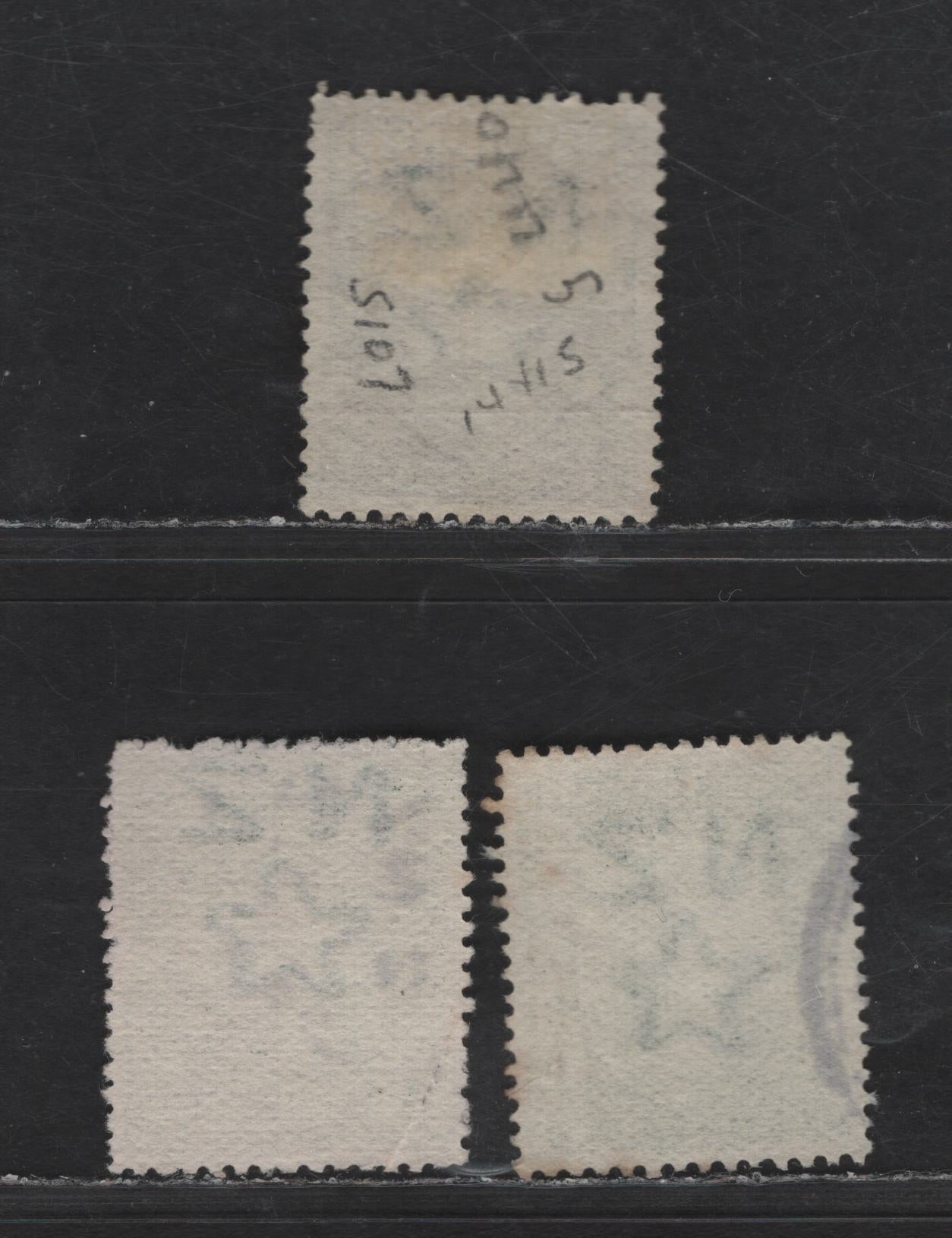 New Zealand SG#302,b-c 1/2d Green Mount Cook Or Aorangi, 1902 Pictorial Issue, 3 Very Fine Used Singles, Perf 14, Single Star & NZ Wmk, Thin Hard Cowan Paper