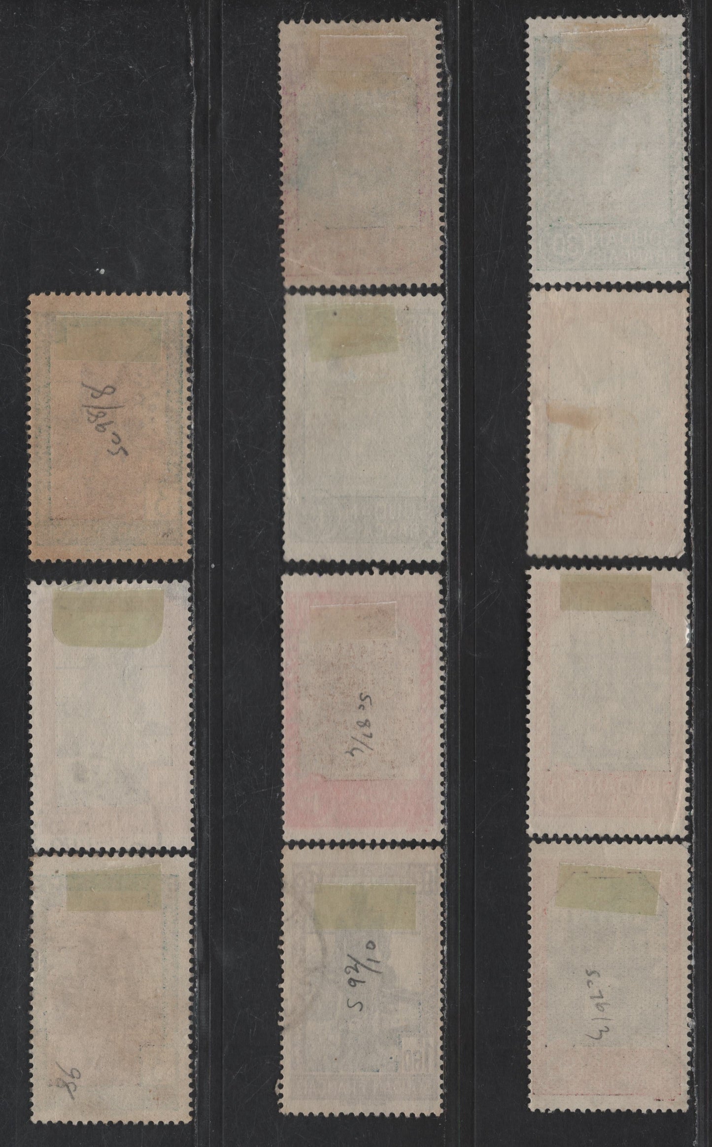 Lot 111 French Sudan SC#70, 76, 79, 85-86, 92-93, 98 30c - 3fr Green & Light Green - Prussian Green & Brown Entrance to Residency at Djenne - Sudanese Boatman, 1931-1940 Pictorial Issue, 11 Fine/Very Fine Used Singles, Additional Shades