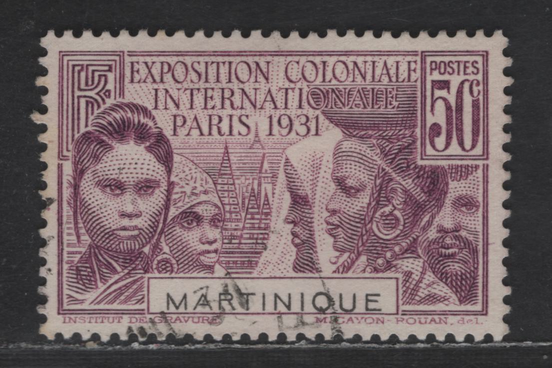 Martinique SC#130 50c Violet Brown - Deep Orange Colonial Exposition, 1931 Colonial Exposition Issue, A Very Fine Used Single