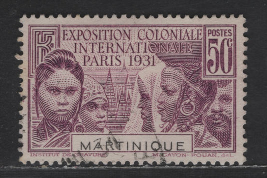 Martinique SC#130 50c Violet Brown - Deep Orange Colonial Exposition, 1931 Colonial Exposition Issue, A Very Fine Used Single